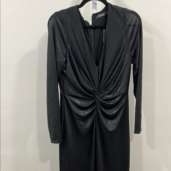 Lauren Ralph Lauren Women's Twist-Front Foil Print Jersey Gown - Picture 4 of 10